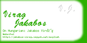 virag jakabos business card